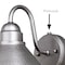 Vaxcel Outland 1 Light Dusk to Dawn Pewter Farmhouse Barn Dome Outdoor Wall Lantern T0490 - alternate 8